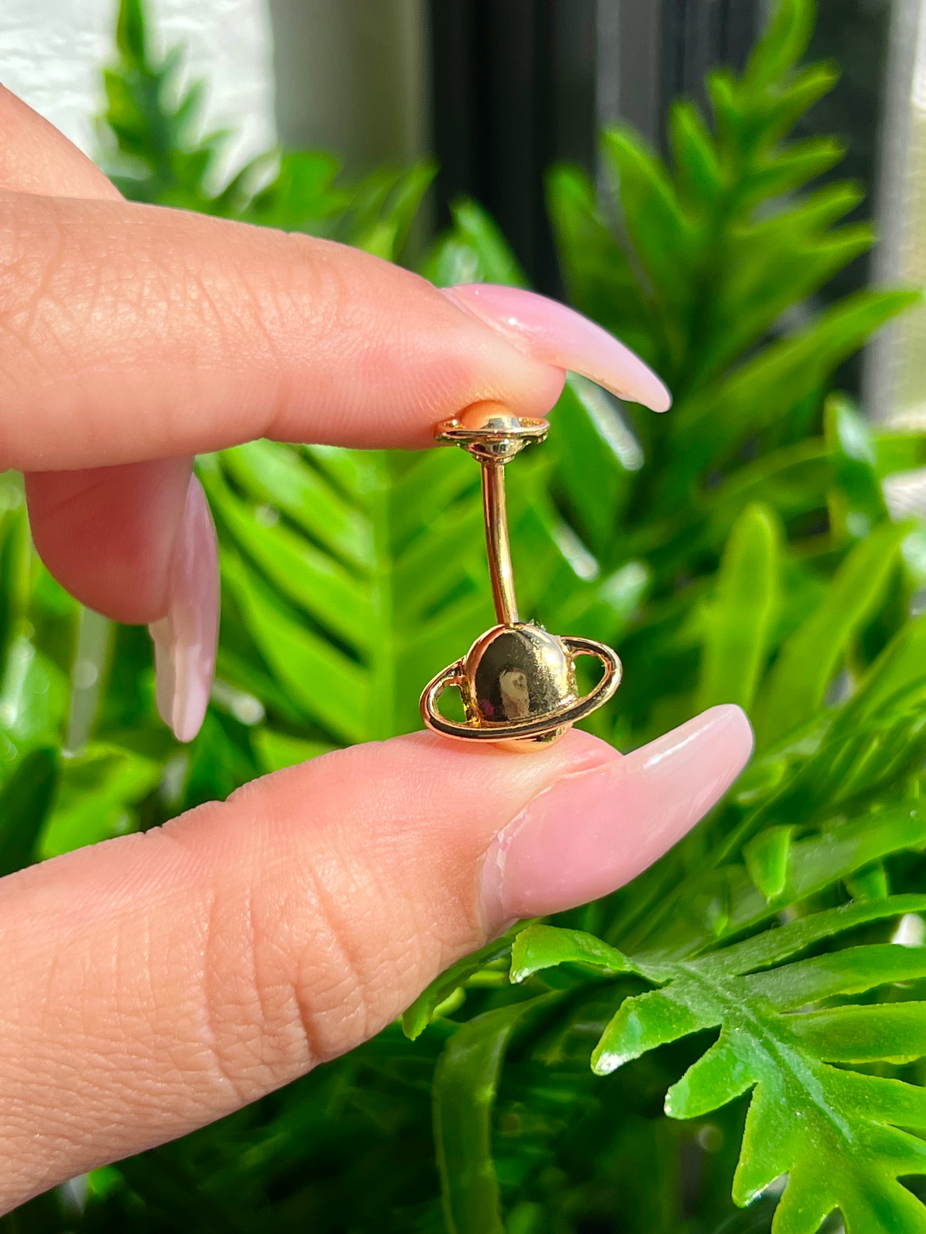Saturn Belly Ring